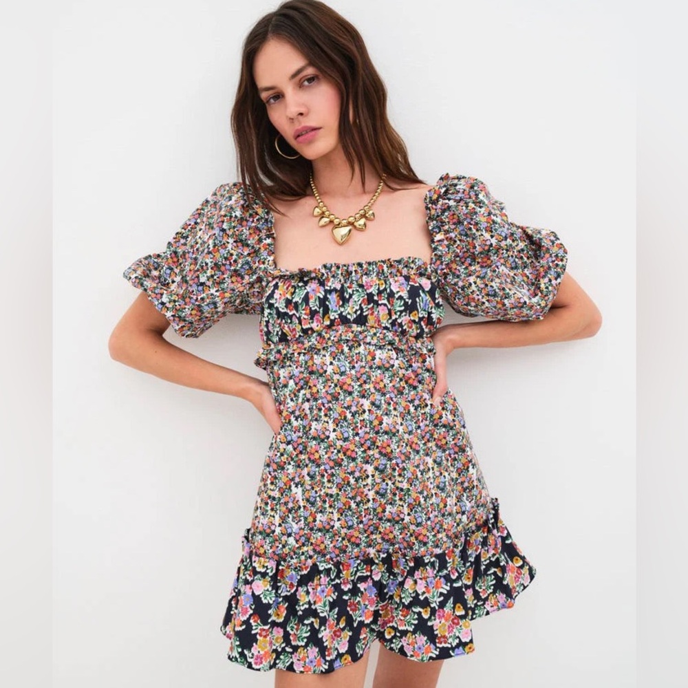 For Love And Lemons Hudson Floral Mini Dress